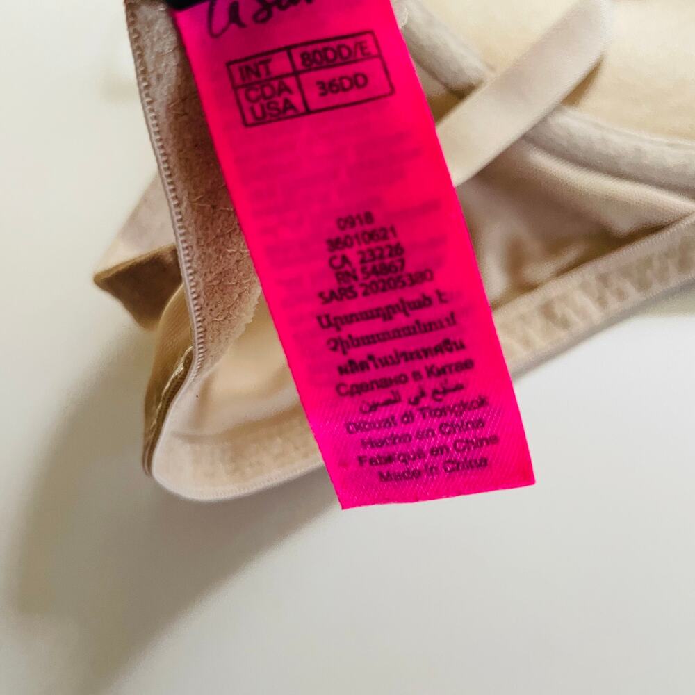 La Senza Cream Lace Padded Push Up Bra 36DD - Picture 6 of 7